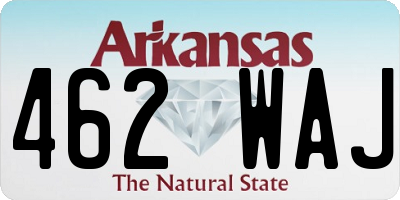 AR license plate 462WAJ