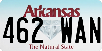 AR license plate 462WAN