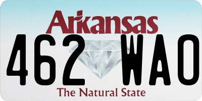 AR license plate 462WAO