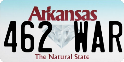 AR license plate 462WAR