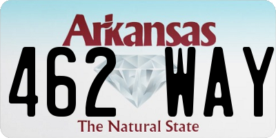 AR license plate 462WAY