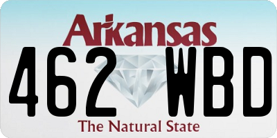 AR license plate 462WBD