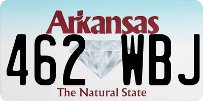 AR license plate 462WBJ