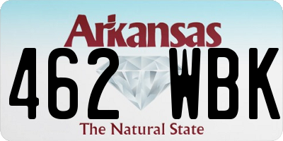 AR license plate 462WBK