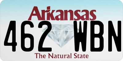 AR license plate 462WBN