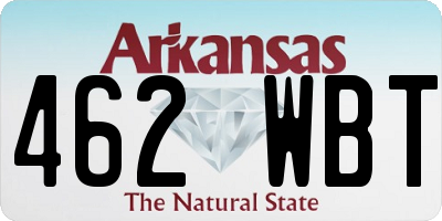 AR license plate 462WBT