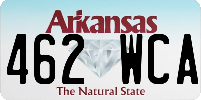 AR license plate 462WCA