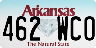 AR license plate 462WCO