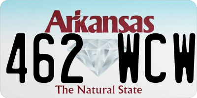 AR license plate 462WCW