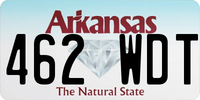 AR license plate 462WDT