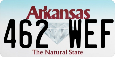 AR license plate 462WEF