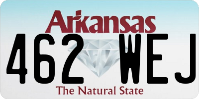 AR license plate 462WEJ