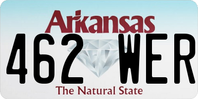 AR license plate 462WER
