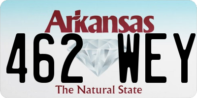 AR license plate 462WEY