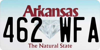 AR license plate 462WFA