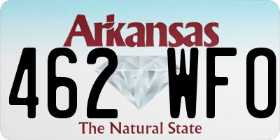 AR license plate 462WFO