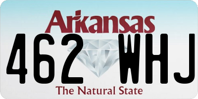 AR license plate 462WHJ