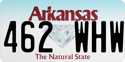 AR license plate 462WHW