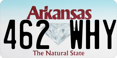 AR license plate 462WHY