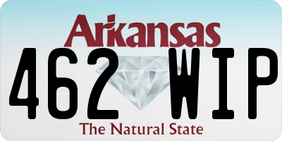 AR license plate 462WIP