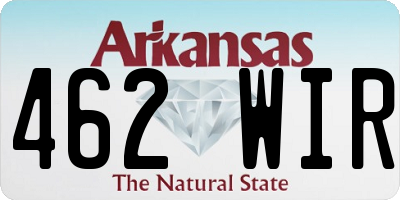 AR license plate 462WIR