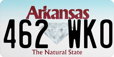 AR license plate 462WKO