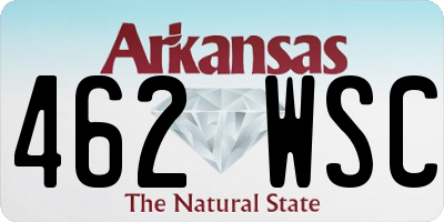 AR license plate 462WSC