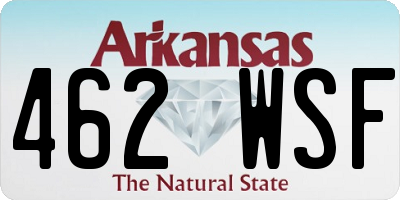 AR license plate 462WSF