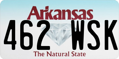 AR license plate 462WSK