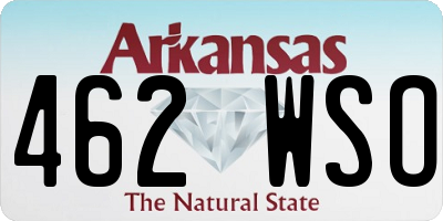 AR license plate 462WSO