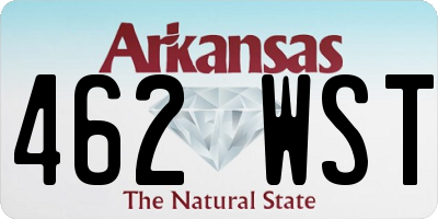 AR license plate 462WST