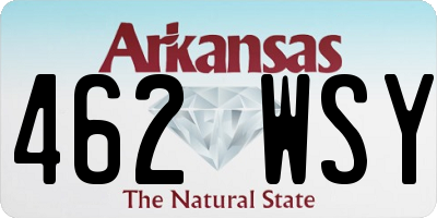 AR license plate 462WSY