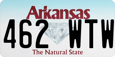 AR license plate 462WTW