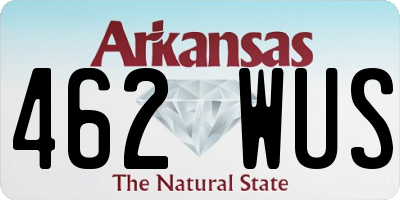 AR license plate 462WUS