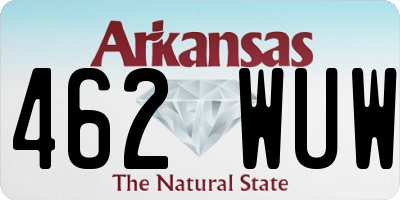 AR license plate 462WUW