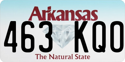 AR license plate 463KQO