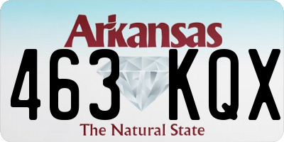 AR license plate 463KQX