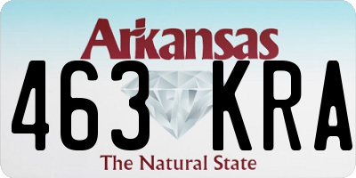 AR license plate 463KRA