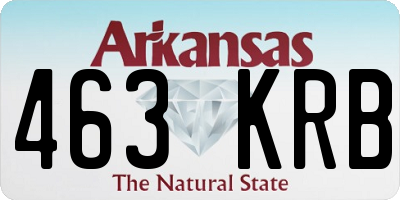 AR license plate 463KRB