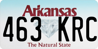 AR license plate 463KRC