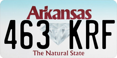 AR license plate 463KRF