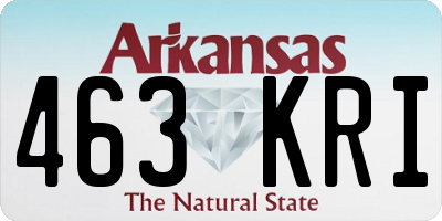 AR license plate 463KRI