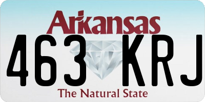 AR license plate 463KRJ