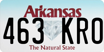 AR license plate 463KRO