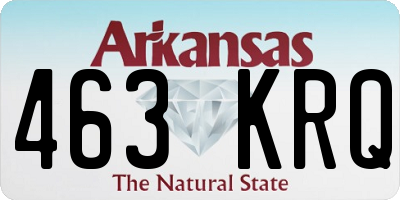 AR license plate 463KRQ