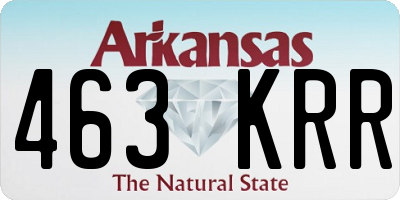 AR license plate 463KRR