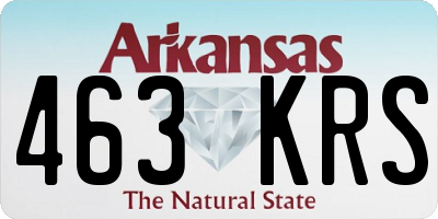 AR license plate 463KRS