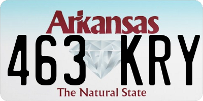 AR license plate 463KRY