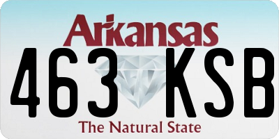 AR license plate 463KSB
