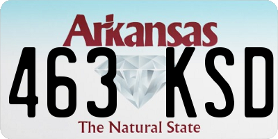 AR license plate 463KSD